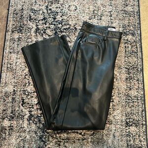 Zara Women's Black leather pants